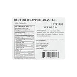Fun Express Red Foil Wrapped Caramels Bulk Candy Individually Wrapped 2 lbs Bag - Soft Chewy Caramel Candies for Wedding Candy Buffet, Office Desk