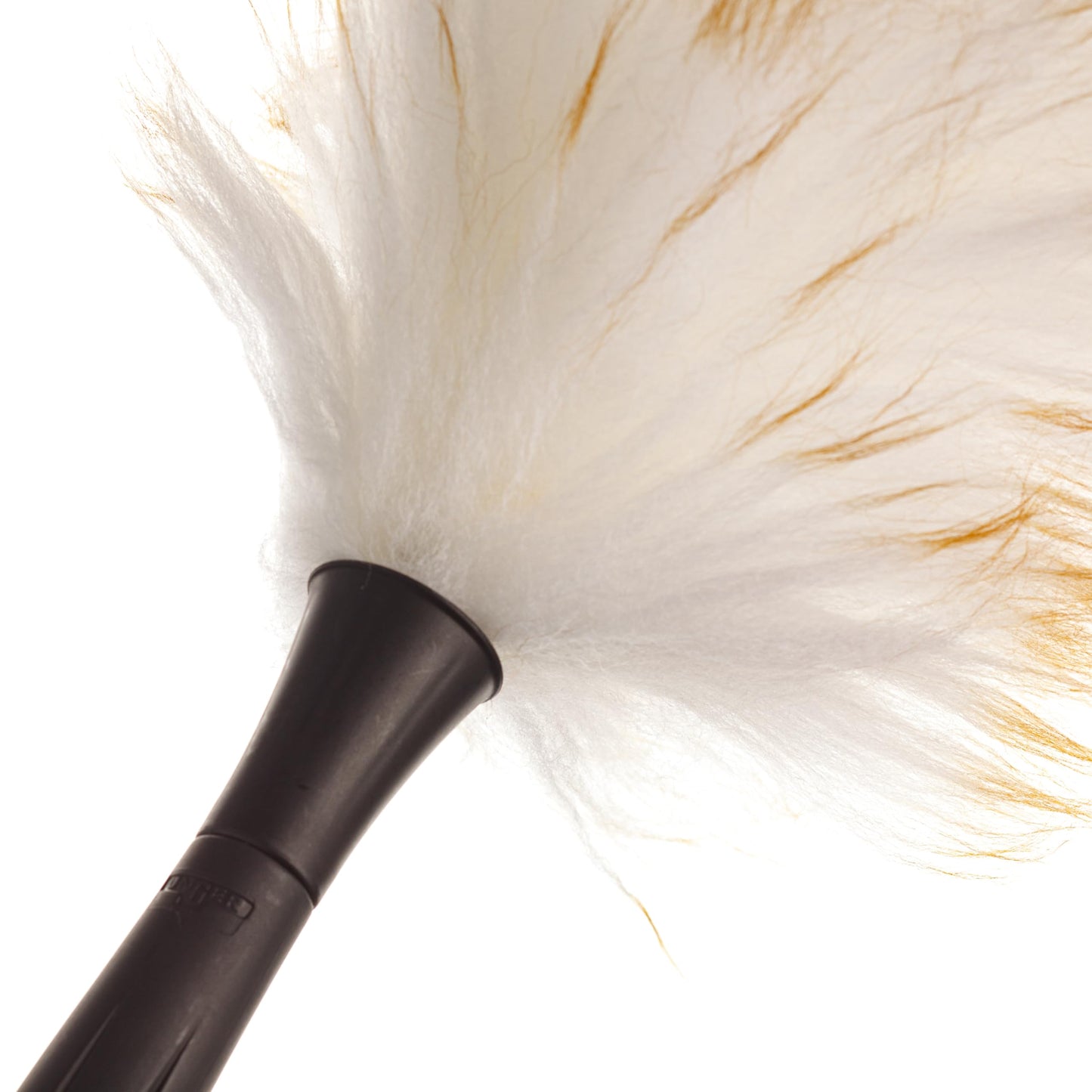 Unger Commercial StarDuster® Lambswool Duster with Handle (Case of 6), 17.5" Length, White/Black - Ideal for Dusting Shelves, Surfaces, and High