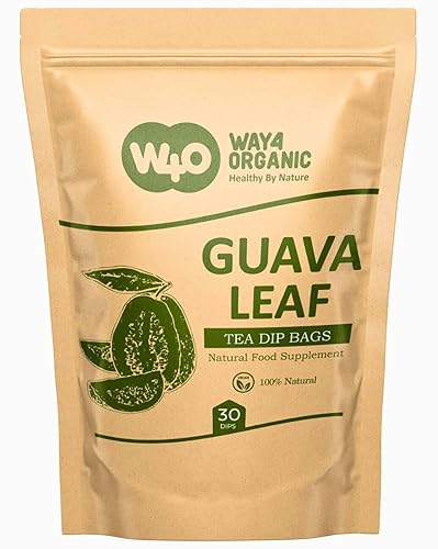 Guava Tea Bags, Dried Tender Leaves Tea, 30 Count, Pleasant Taste, Caffeine Free (Pack of 1)