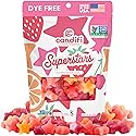 Candifi Dye Free Candy - Superstars Gummy Stars (8 oz) - Vegan Candy - Non GMO - Fruit Flavored Soft Chewy Stars with Natural Colors & Flavors