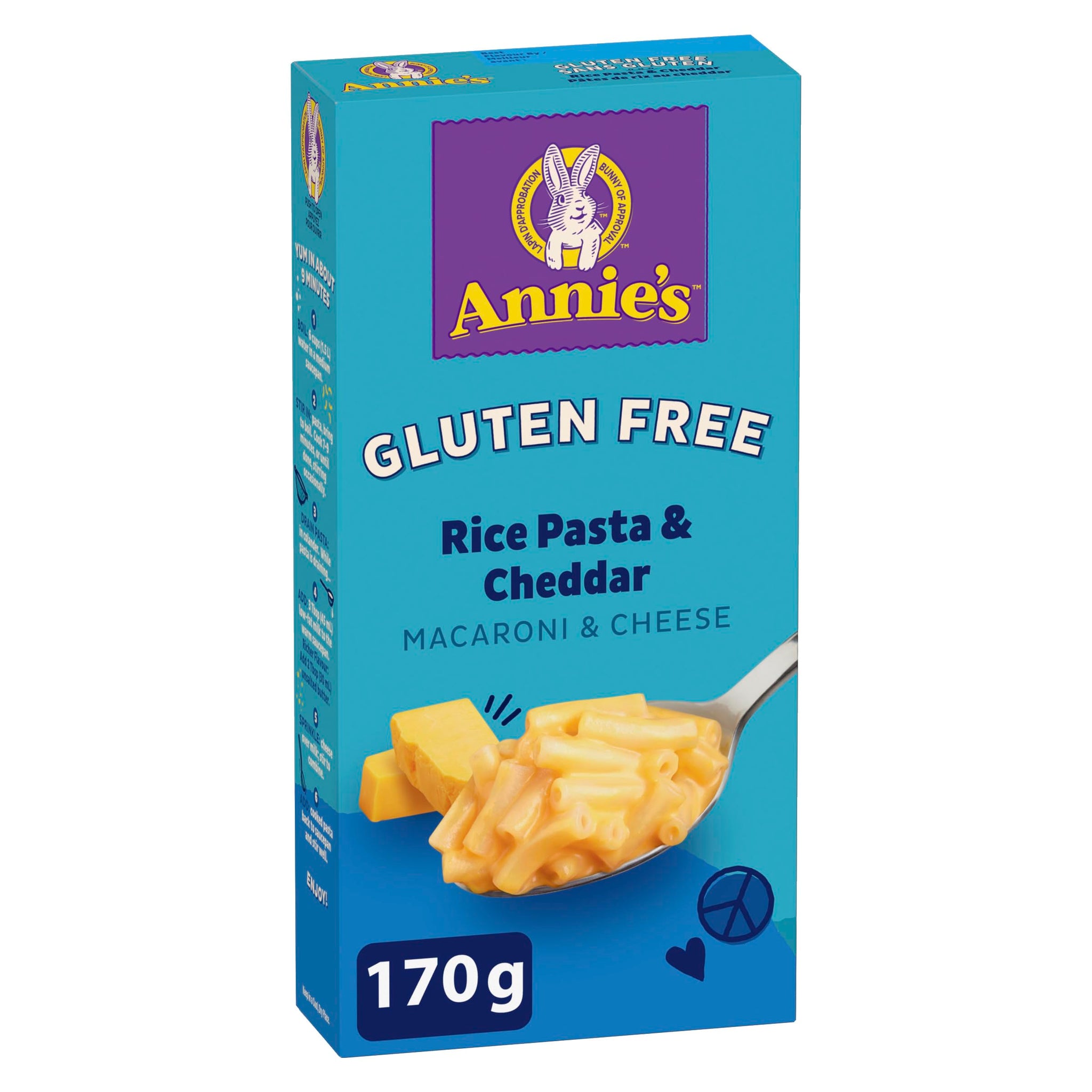 Annie's Homegrown Rice Pasta Cheddar, 170 GR