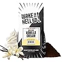 Wake The Hell Up! 1lb Ultra-Caffeinated Vanilla Cream Ground Coffee, Low Acid, Medium-Dark Roast