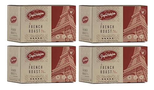 PapaNicholas Coffee Single Serve Coffee Cups, Fits Keurig K Cup Brewers, French Roast, 48 Coffee Pods