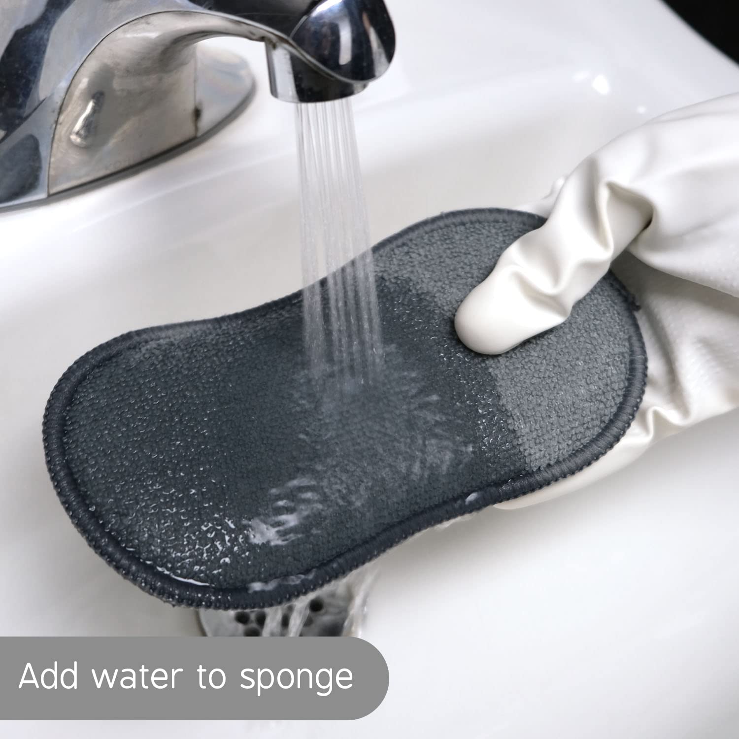 JAWS Cream Cleanser 2-Pack with Microfiber Sponges - Hard Water Stain Remover and Mild Abrasive Cleaner