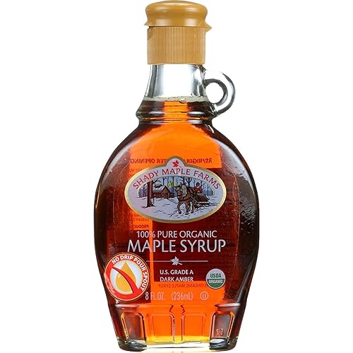 Shady Maple Farms Organic Grade A Dark Glass Maple Syrup, 8 oz