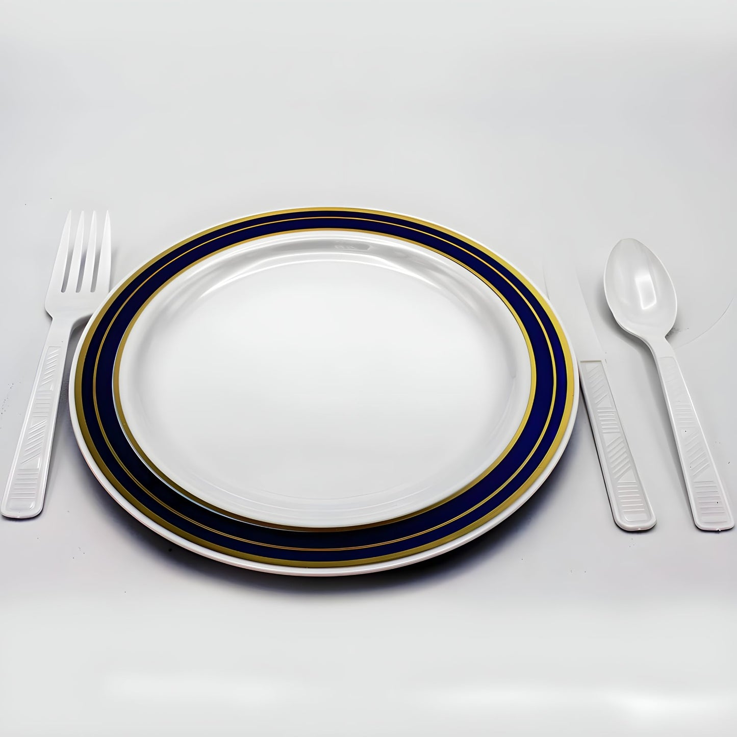 Party Dimensions Plastic White | Pack of 48 Cutlery Combo, 48 count