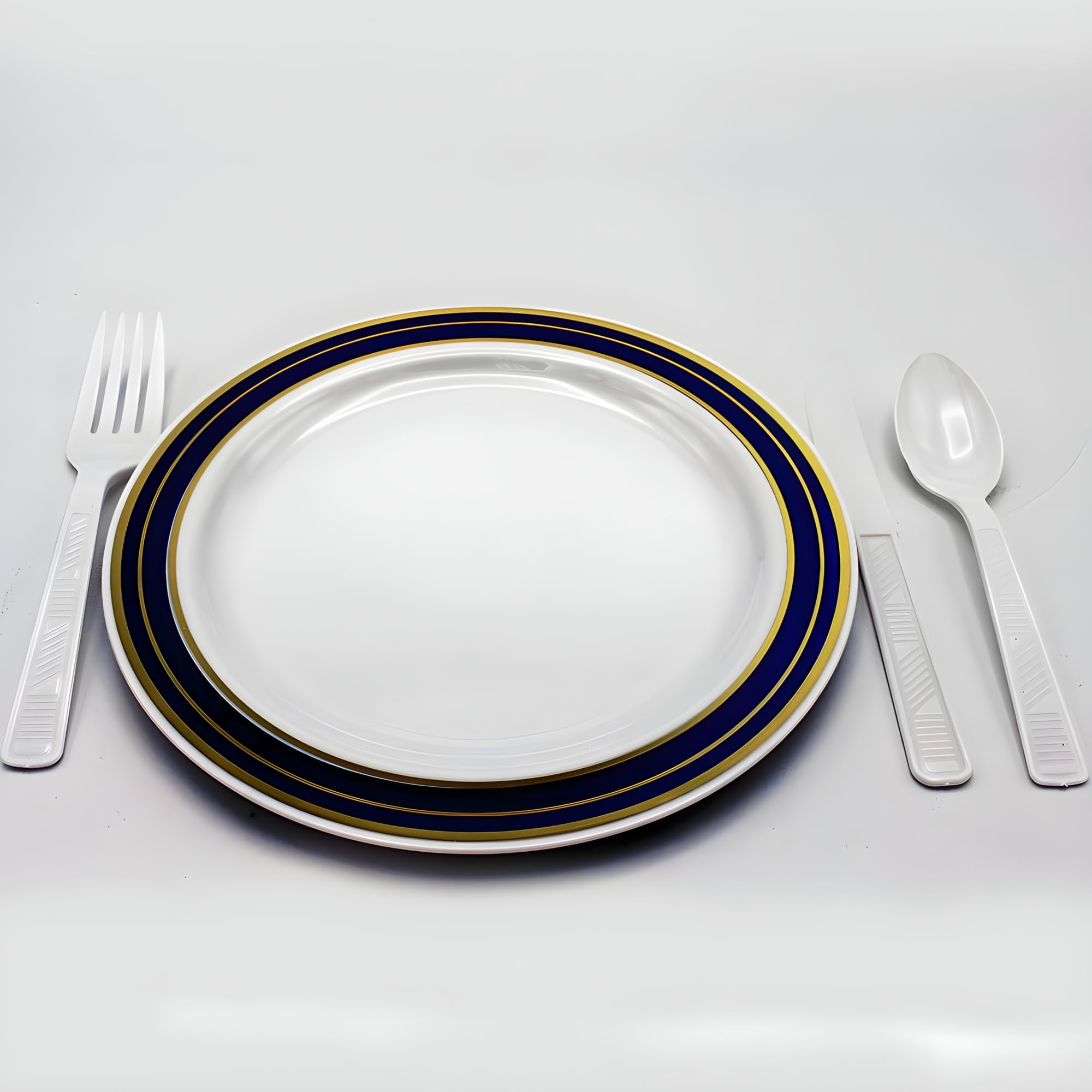Party Dimensions Plastic White | Pack of 48 Cutlery Combo, 48 count