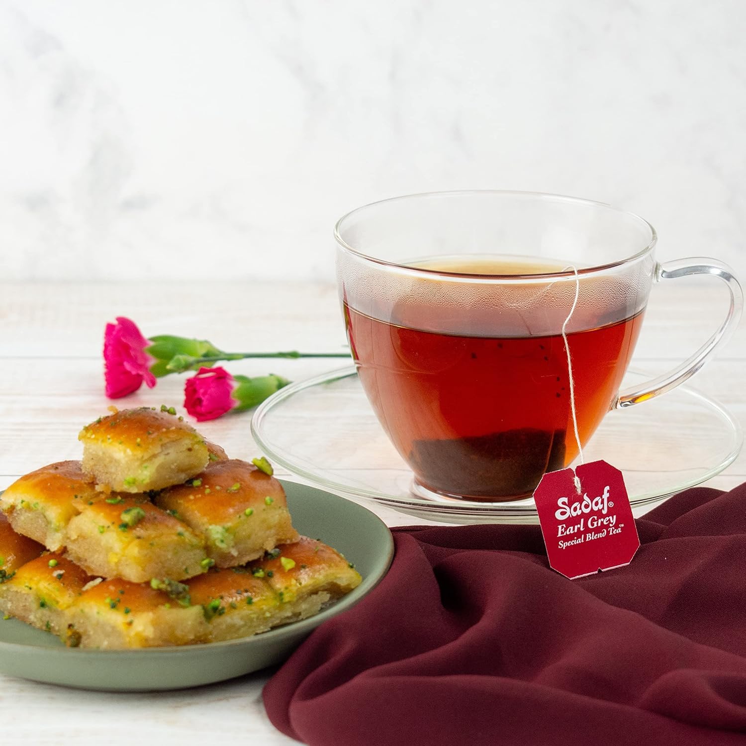 Sadaf Earl Grey Tea | Loose Leaf Special Blend Earl Grey Ceylon Black Tea | Product harvested in Sri Lanka | 8 Oz Box