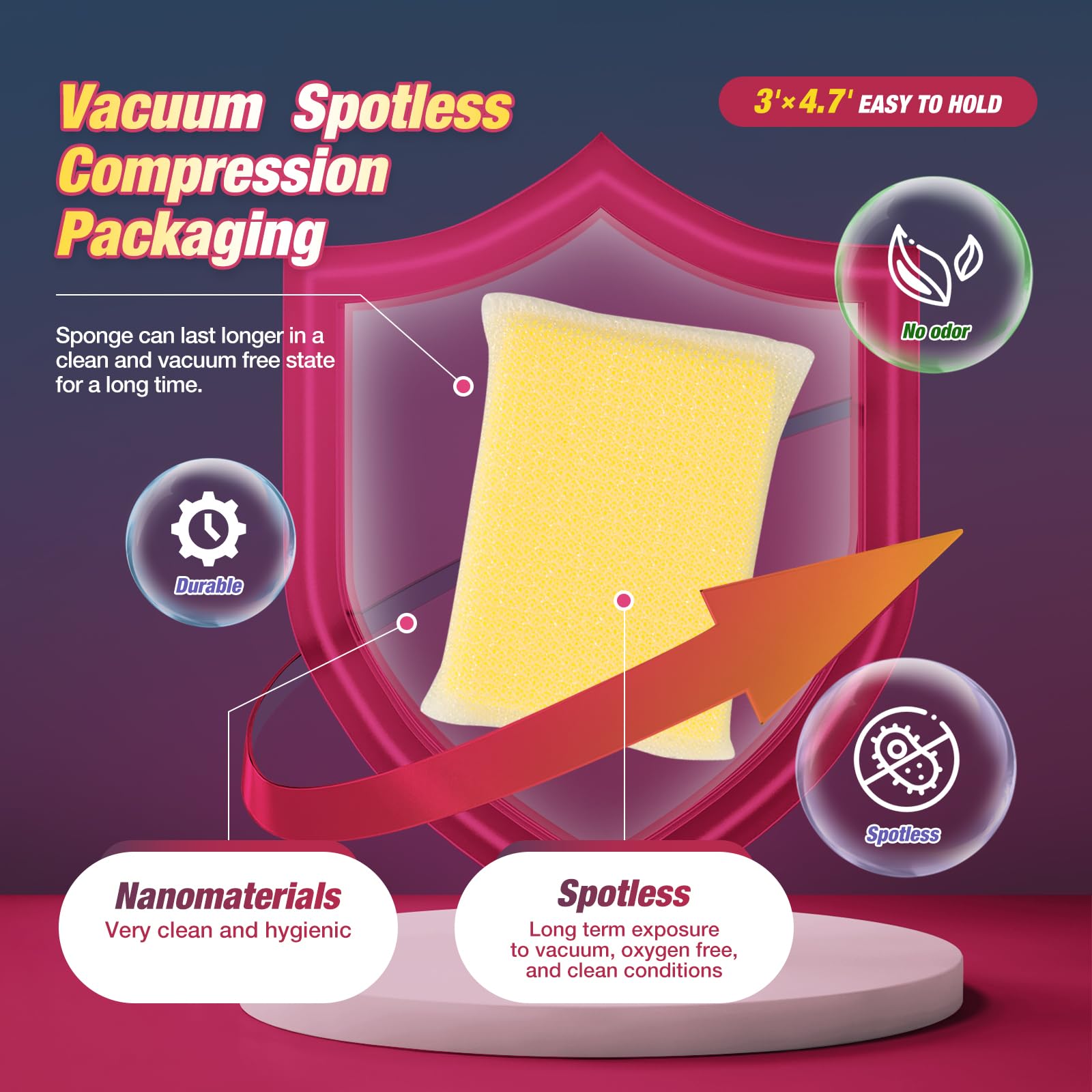 8 Pads Kitchen Sponges All-Purpose Non Scratch Dish Sponge?Multipurpose Used for Cleaning Kitchen Pans, Tableware, and Non Stick Cookware MGLDEM