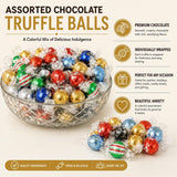 100 Count Assorted Chocolate Truffles, 5-8 Flavors (Flavors May Vary) - Milk & Dark Chocolate Candy, Gourmet Fine Chocolate Box, Basket Filler, Gift