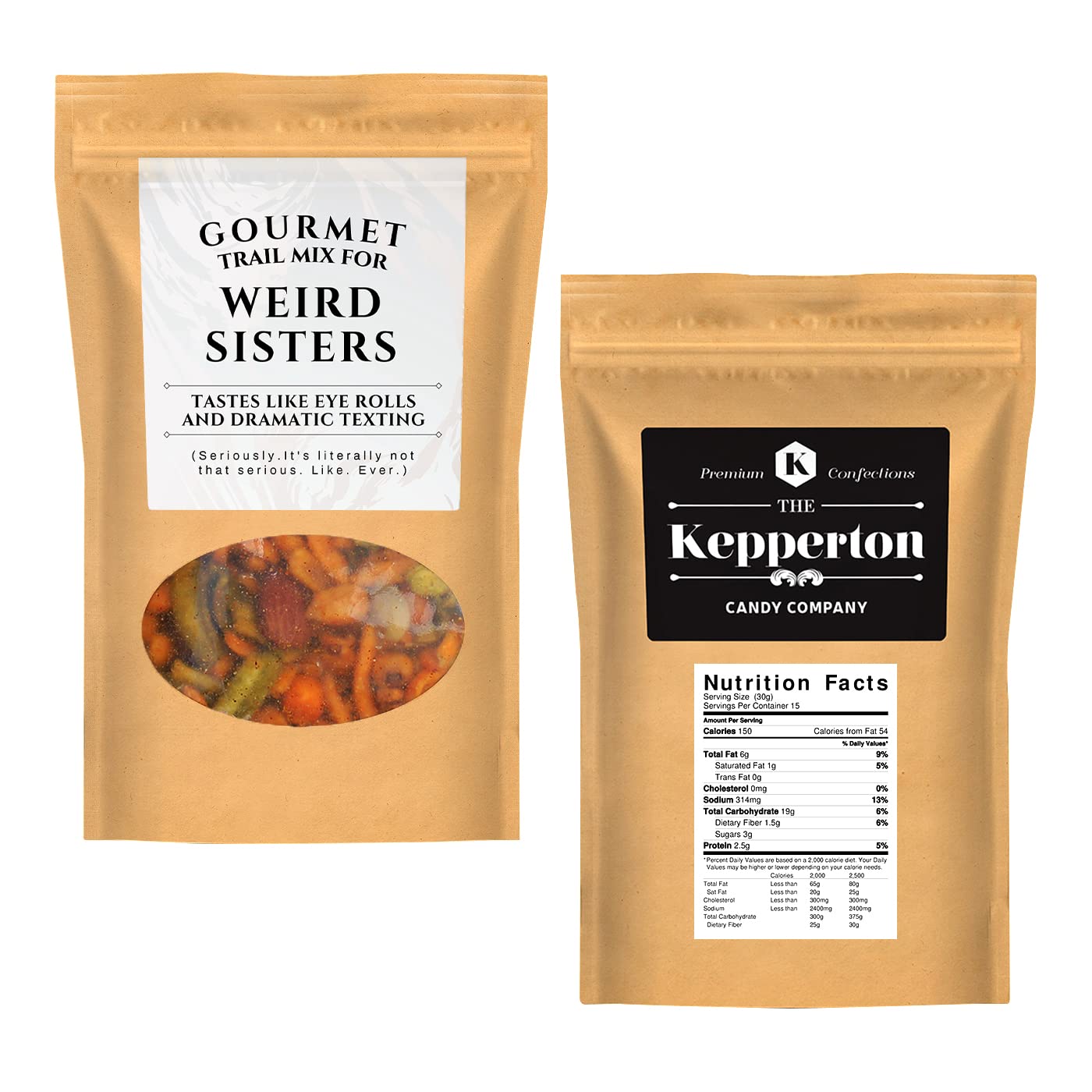 Kepperton Gourmet Trail Mix for WEIRD SISTERS - Gifts for Sisters from Sister - Christmas Gifts for Sister - Special Gifts for Cool Big Sister