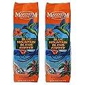 Magnum Exotics Coffee, Blue Mountain Ground Coffee Blend - Light-Medium Roast, Made from 100% Arabica Beans, Rich & Smooth Flavor, Fresh Roast - 1 Lb