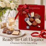 Lambertz European Cookie Tin - 92 Cookies, 10 Varieties - Ready To Serve And Gift-Ready For Sweetheart Sharing And Office Treats - 26 Ounces