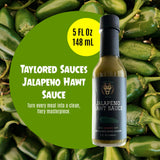 Taylored Sauces Jalapeno Hawt Sauce, Keto, and No-Calorie Gourmet Blend, Sugar-Free, Gluten-Free Artisan Condiment, Made with Fresh Jalapeno Peppers