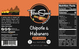 Chipotle & Habanero Hot Sauce by Fresco Sauce - Hot ones Season 12- Chipotle & Habanero Peppers - Flavorful - All Natural- Vegan - Gluten Free - 5 fl