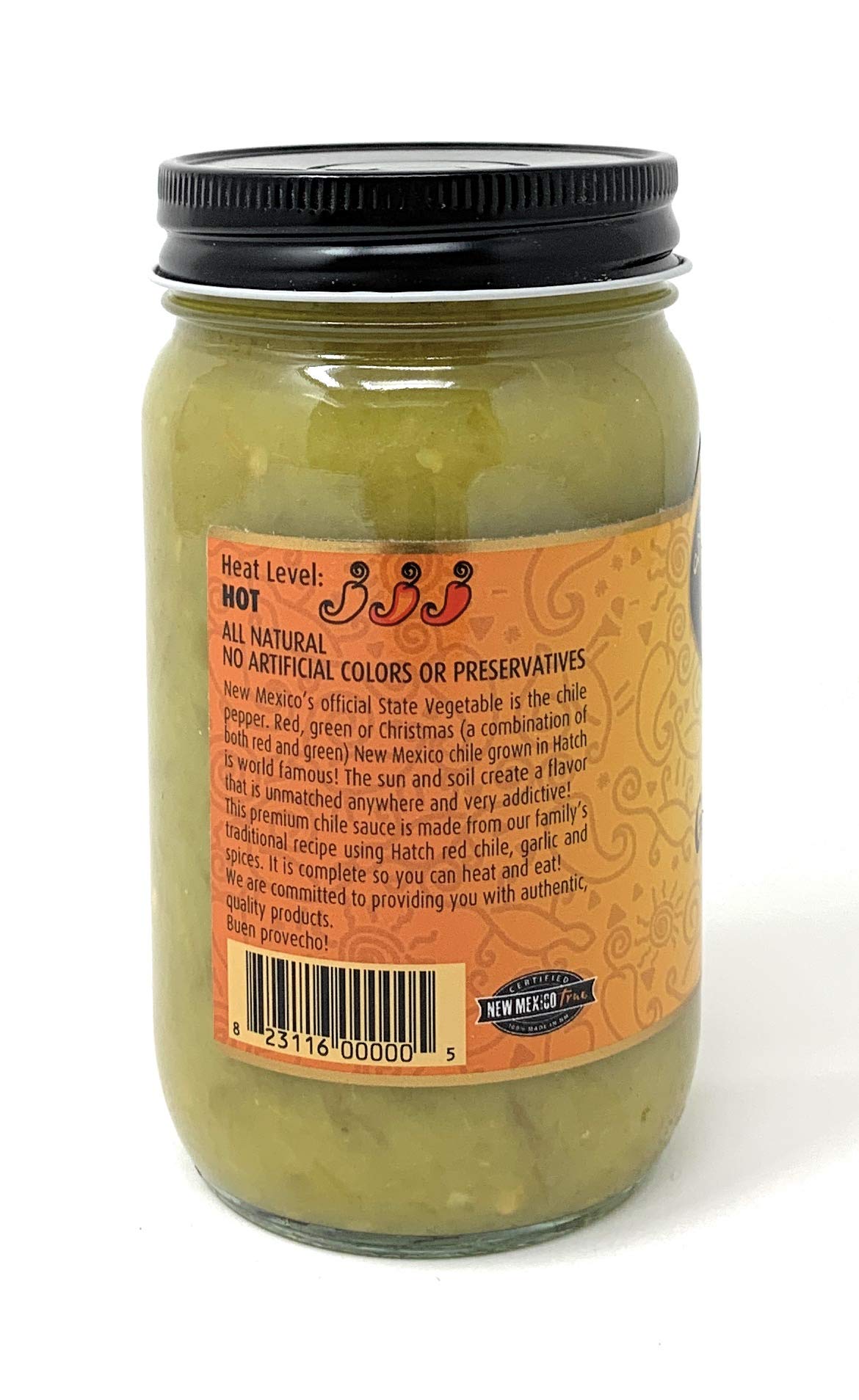 Santa Fe Seasons Hatch Green Chile Sauce Hot 16 Ounce
