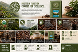 Organic Mexican Coffee Beans - Dark Roast Whole Bean Arabica - 32oz Premium Single Origin - Smoky Aroma & Dark Chocolate Notes - Gourmet Coffee