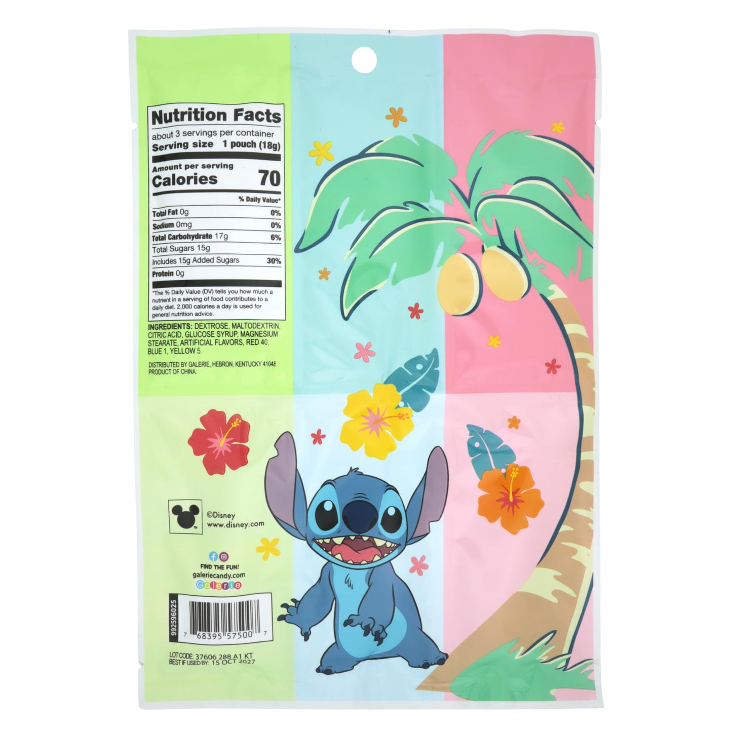 Lilo and Stitch Dipping Sticks & Powder Candy, Assorted Fruit Flavors, Fun Interactive Candy Treats, Party Favors & Goodie Bag Snacks, 1.90 oz (Pack