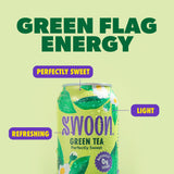 Swoon Perfectly Sweet Green Tea | Zero Sugar, Lightly Caffeinated & Refreshing | Keto, Paleo, Vegan, Non-GMO & Gluten-Free | Naturally Sweetened