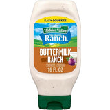 Hidden Valley Buttermilk Ranch Condiment and Dressing, Easy Squeeze Bottle, 16 Fl Oz (Package May Vary)