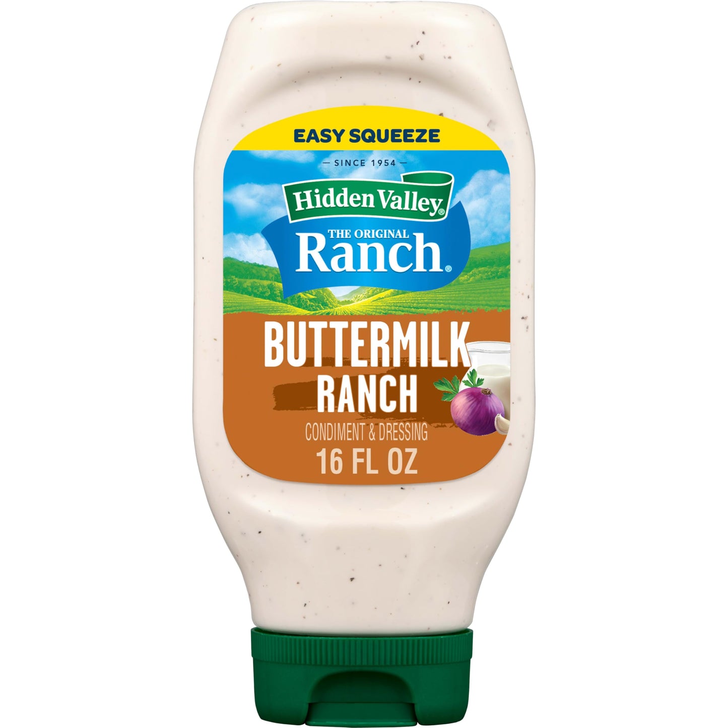 Hidden Valley Buttermilk Ranch Condiment and Dressing, Easy Squeeze Bottle, 16 Fl Oz (Package May Vary)