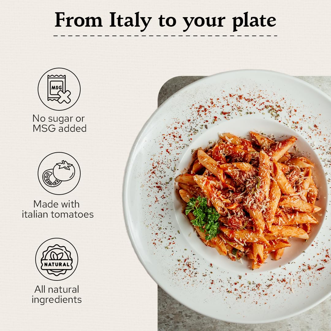 Rustichella d'Abruzzo Arrabbiata Sauce | Authentic Spicy Tomato Sauce with Extra Virgin Olive Oil, Chili, Garlic & Onions | Perfect for Pasta, Pizza