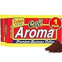 Café Aroma Dark Roast Espresso Ground Coffee, Authentic Cuban Style Coffee, Vacuum Sealed, Ground Espresso Beans, 8.8 oz (1-Pack)