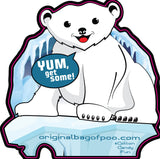 The Original Bag of Poo®, Polar Bear Poo (Vanilla Flavor Cotton Candy) Novelty Poop Gag Gifts. Free sticker inside.