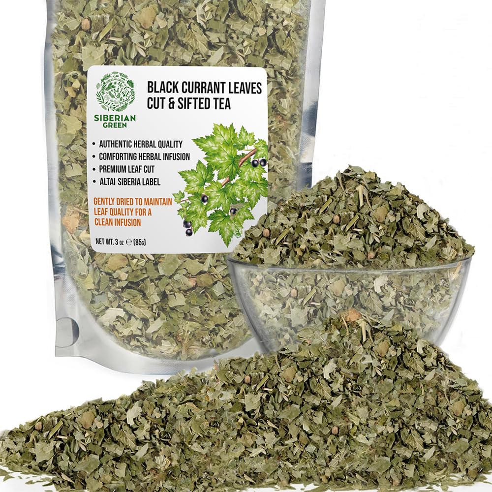 Siberian Black Currant Loose Leaf 3 oz (85 g) Cut and Sifted Ribes nigrum Herbal Tea