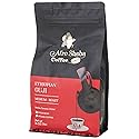 Afro Sheba Coffee - Whole Bean Medium Roast Coffee - Full Body - Ethiopian Single Origin - Ground - Low Acid - Washed & Natural - 1 lb (16 oz) (Guji)