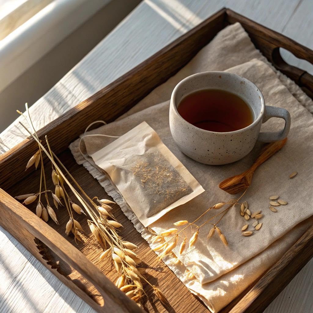 Buddha Teas - Organic Oat Straw Tea - Herbal Tea - For Health & Wellbeing - With Antioxidants & Minerals - Clean Ingredients - Caffeine Free - OU