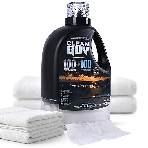 Clean Guy Laundry Detergent with Dryer Sheets | Bold Wood & Pine Scent, Powerful Cleaning, Soft & Fresh Finish, Long-Lasting Aroma - Pine & Cedar (100