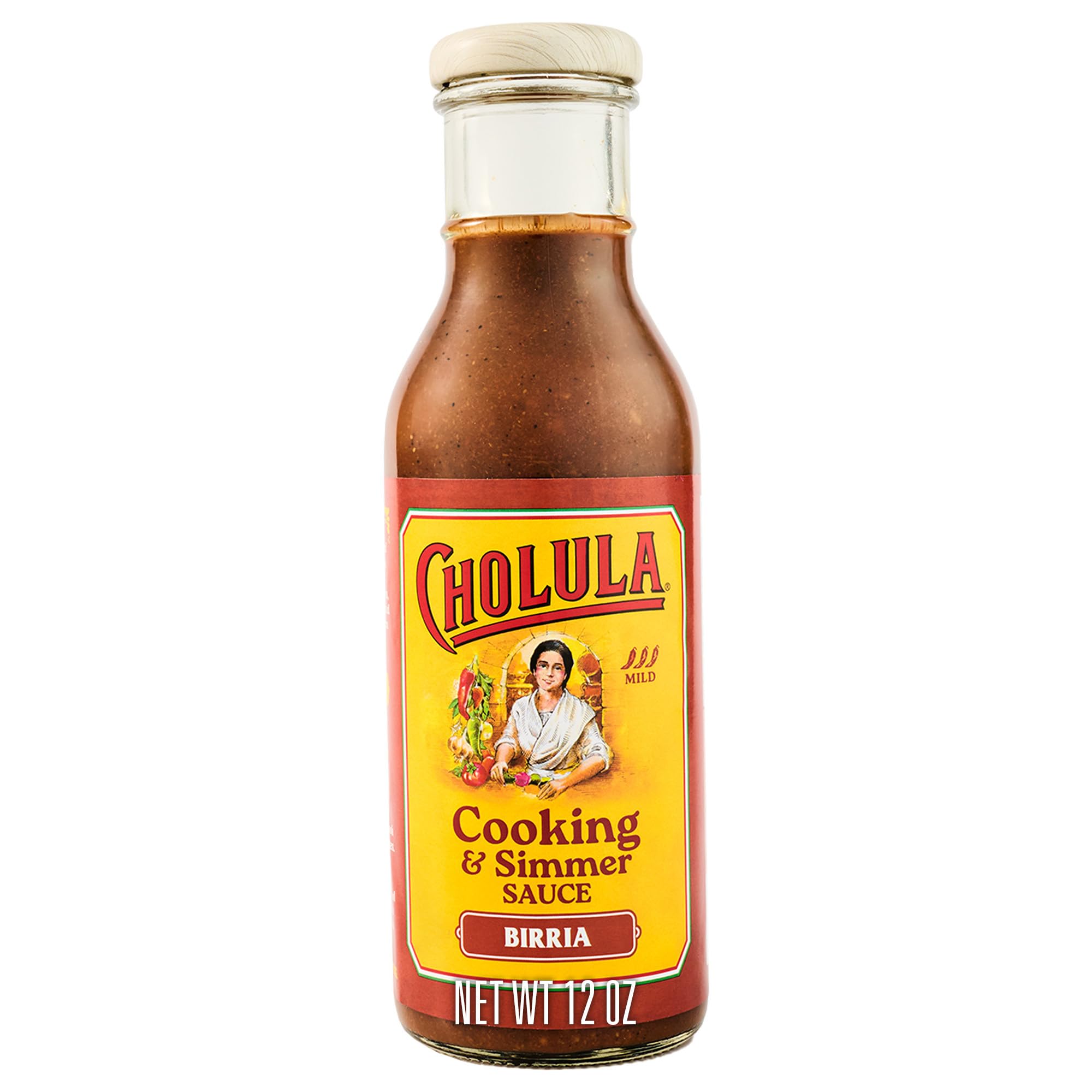 Cholula Cooking & Simmer Sauce, Birria, For Birria Tacos, Slow-Cooked Beef, Stew, Quesadillas and More, 12 fl oz