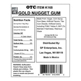 Fun Express Gold Nugget Bubble Gum, Lemon Flavored, 12 Pack