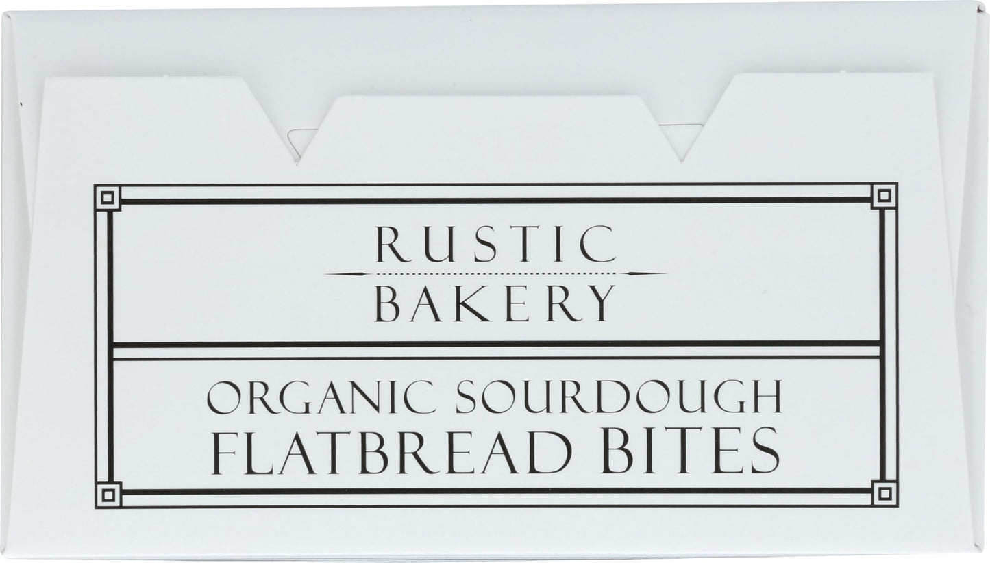 Rustic Bakery, Flatbread Bites Olive Oil Sel Gris Organic, 4 Ounce