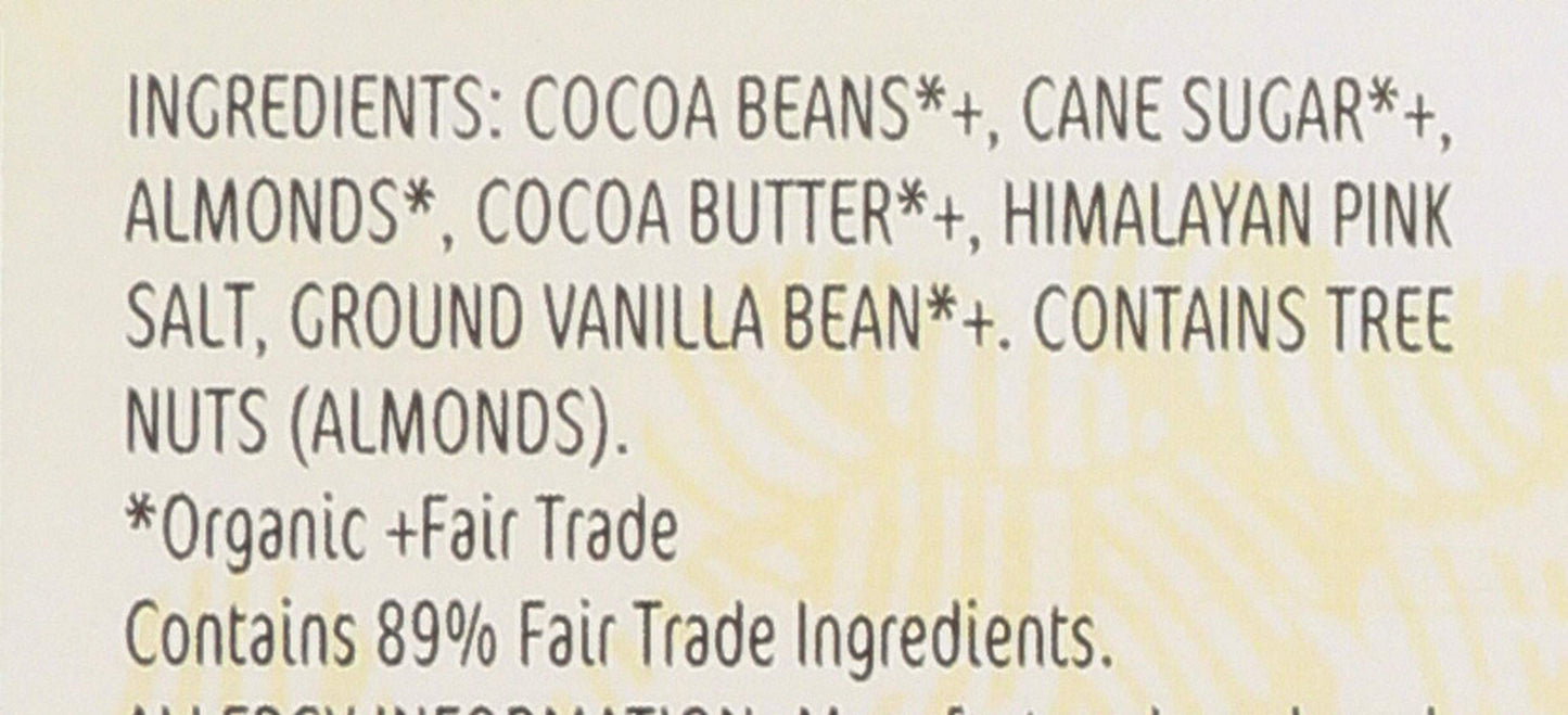 Theo Salted Almond Organic Dark Chocolate Bar, 70% Cacao, 1 Bar | Vegan, Fair Trade