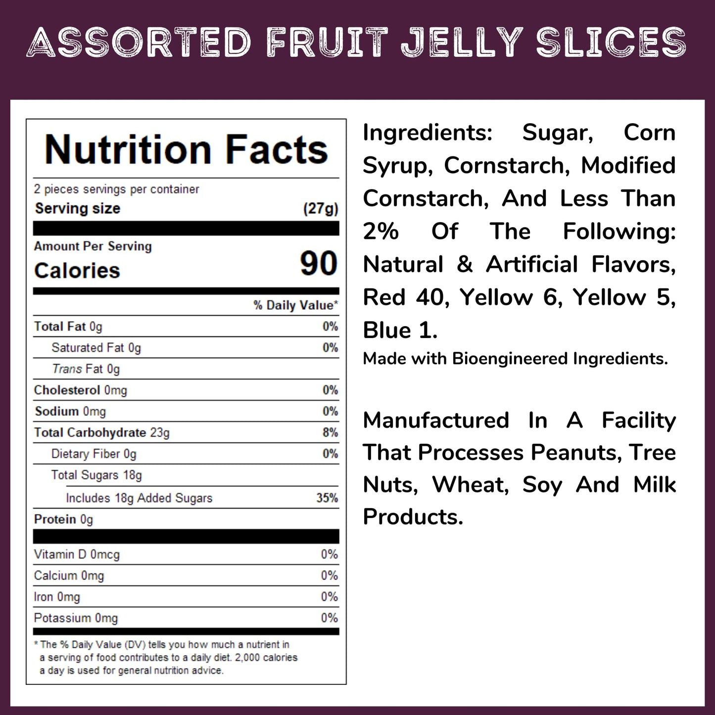 WinCrest Bulk Assorted Fruit Jelly Slices - 5 Lb Case