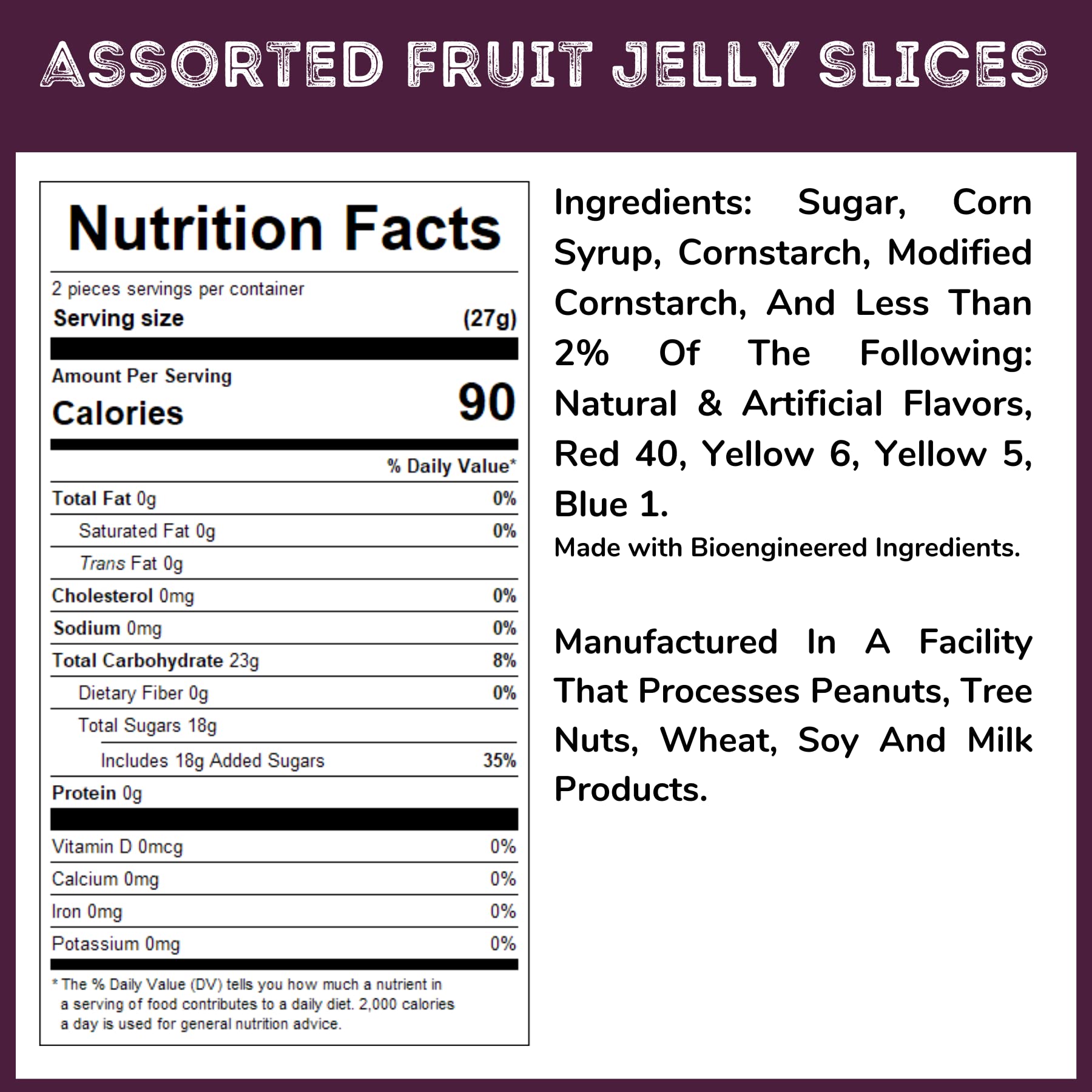 WinCrest Bulk Assorted Fruit Jelly Slices - 5 Lb Case