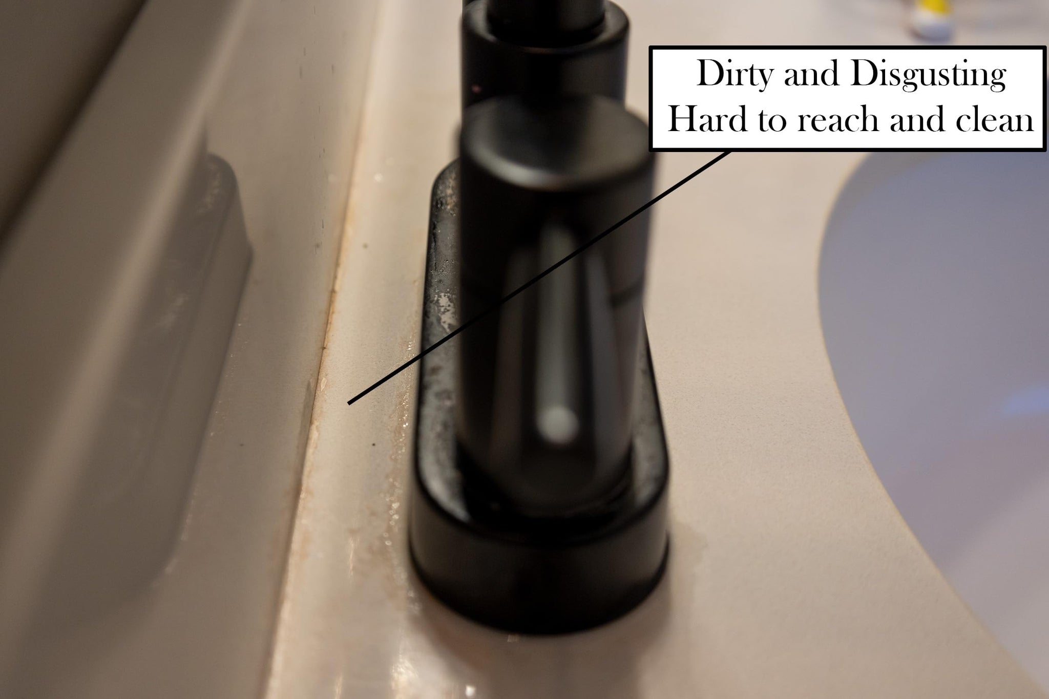 The Behind The Faucet Brush! Clean Hard to Reach Areas in Your Kitchen and Bathroom - Easily Clean Water and soap Residue Around The Sink. Two Pack