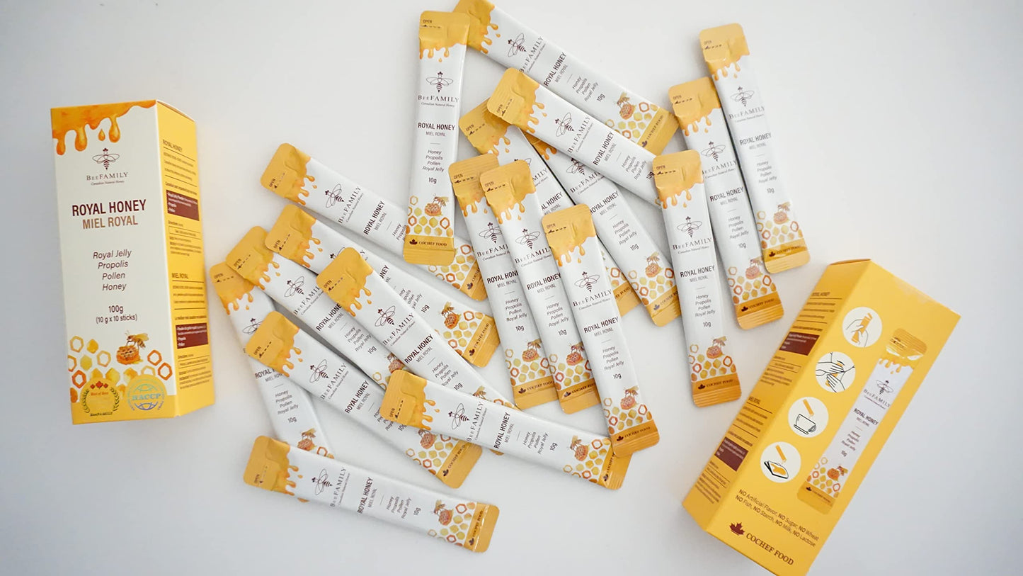 Bee Family - Royal Honey Stick - 10x10g Sachets