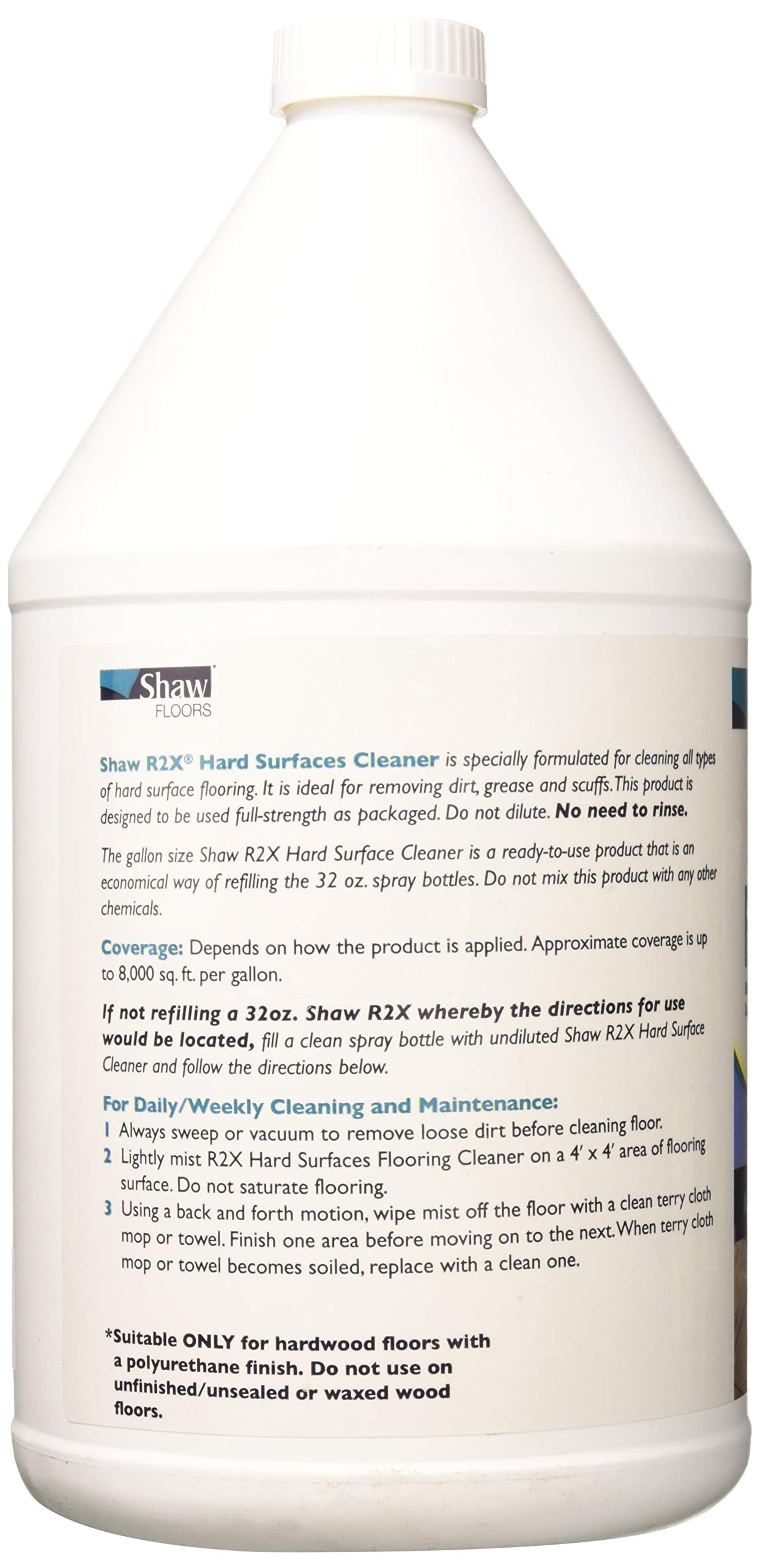 Shaw Floors R2X Hard Surfaces Flooring Cleaner Ready to Use No Need to Rinse Refill 1 Gallon