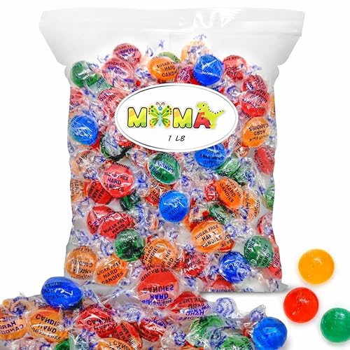 Sugar Free Assorted Fruit Flavors Hard Candy Variety Pack - 1lb Bag of Mima's Summer Mega Sale Hard Treats Individually Wrapped - Delicious Fruit