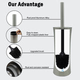 Vince Camuto Toilet Bowl Brush with Holder, Durable Bathroom Cleaning Tool, Modern Design for Easy Toilet Maintenance, Bathroom Cleaner Brush