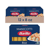 Barilla Manicotti Pasta, 8 oz. Box (Pack of 12) - Non-GMO, Made with Durum Wheat Semolina - Kosher Certified