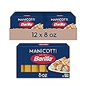 Barilla Manicotti Pasta, 8 oz. Box (Pack of 12) - Non-GMO, Made with Durum Wheat Semolina - Kosher Certified