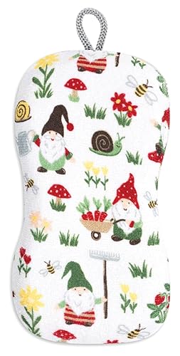 MUkitchen Festive Print Kitchen Sponge - Gnomes