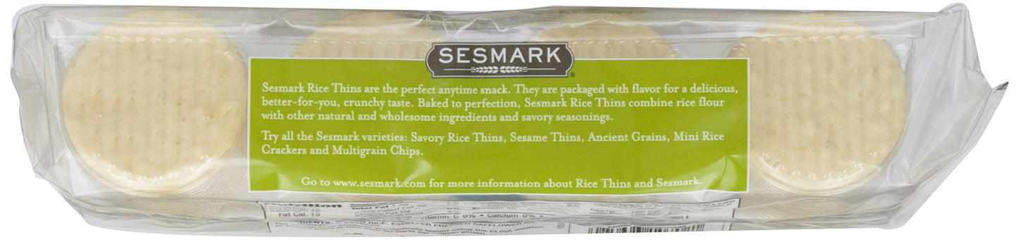 Sesmark, Rice Thins, Brown Rice, 3.5 oz