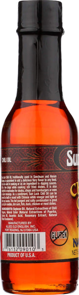 Sun Luck Oil, Hot Chili, 5-Ounce Glass Bottle (Pack of 6)