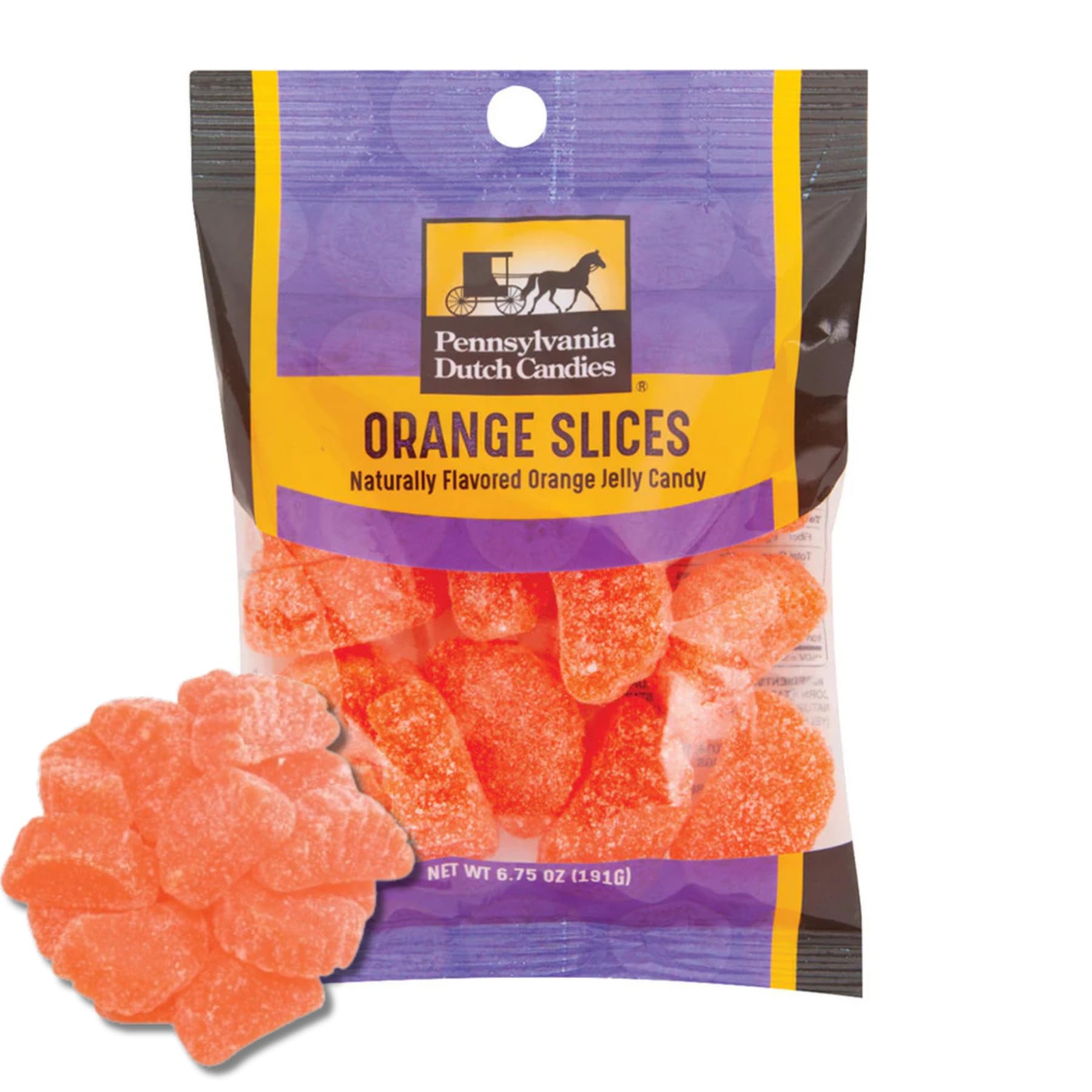 Amuse Mints Penn Dutch Candy - Orange Slices - Retro-Flavors - Classic Chewy Candies - Pennsylvania Dutch Company - Varying Flavors And Sizes - Great