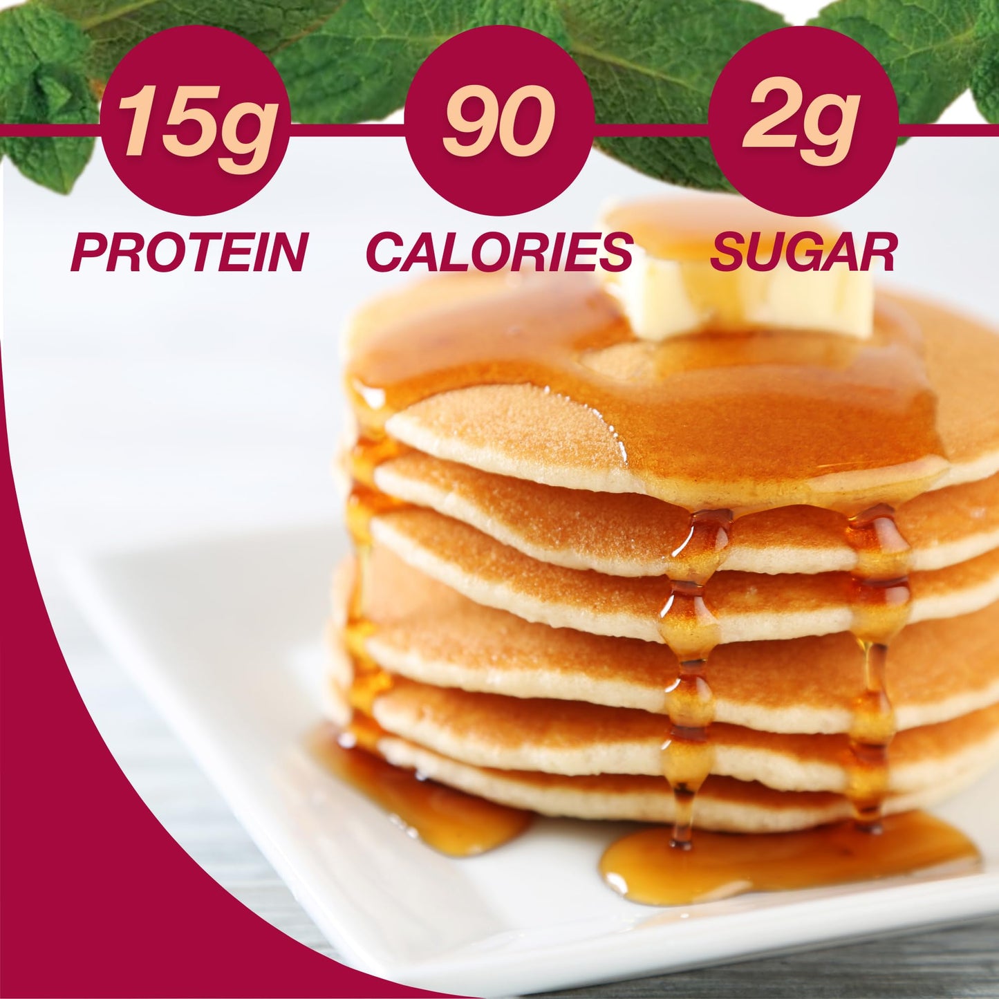 ProtiDIET Naturally Flavored Protein Pancake Mix - Low Fat High Protein Snacks - Nutrient-Rich Pancakes for Breakfast - Perfect On-the-Go Pancakes - 7 Pancake Mix Packets Per Box